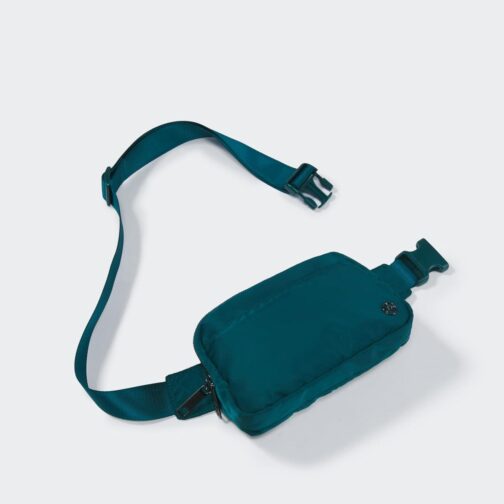 Pander Everywhere Belt Bag for Women, 5 Zipper Pockets RPET Polyester Crossbody Fanny Pack Purse (Teal Blue) - Image 2