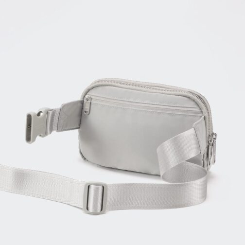 Pander Everywhere Belt Bag for Women, 5 Zipper Pockets RPET Polyester Crossbody Fanny Pack Purse (Seal Grey) - Image 3