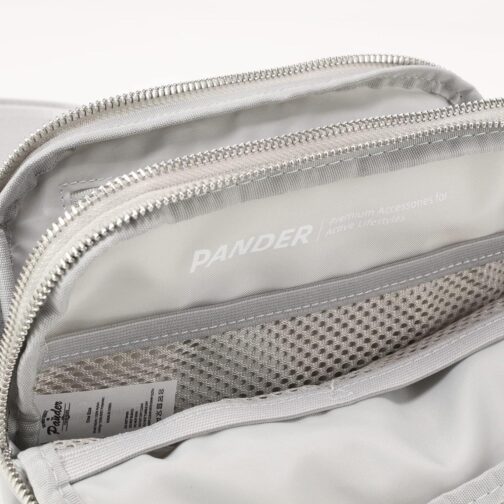 Pander Everywhere Belt Bag for Women, 5 Zipper Pockets RPET Polyester Crossbody Fanny Pack Purse (Seal Grey) - Image 4