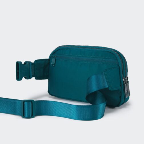 Pander Everywhere Belt Bag for Women, 5 Zipper Pockets RPET Polyester Crossbody Fanny Pack Purse (Teal Blue) - Image 4