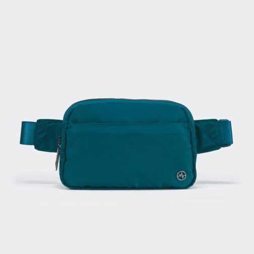 Pander Everywhere Belt Bag for Women, 5 Zipper Pockets RPET Polyester Crossbody Fanny Pack Purse (Teal Blue) - Image 3