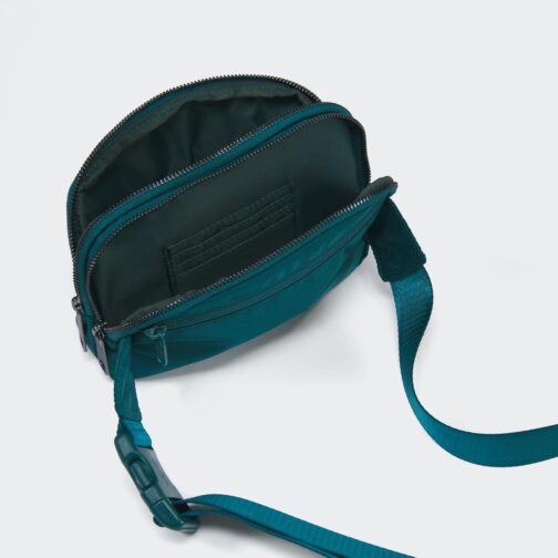 Pander Everywhere Belt Bag for Women, 5 Zipper Pockets RPET Polyester Crossbody Fanny Pack Purse (Teal Blue) - Image 6