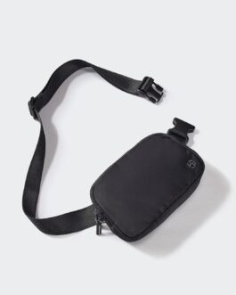 Pander Two Way Zipper Fanny Pack Nylon Everywhere Belt Bag for Women, Water Repellent Waist Packs, Crossbody Bags with Adjustable Strap (Black).