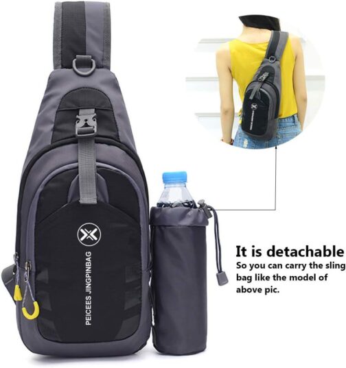 Peicees Chest Crossbody Sling Backpack Bag Travel Bike Gym Daypack for Women Men - Image 6