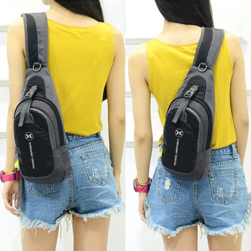 Peicees Chest Crossbody Sling Backpack Bag Travel Bike Gym Daypack for Women Men - Image 8