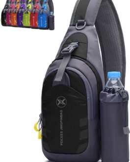 Peicees Chest Crossbody Sling Backpack Bag Travel Bike Gym Daypack for Women Men