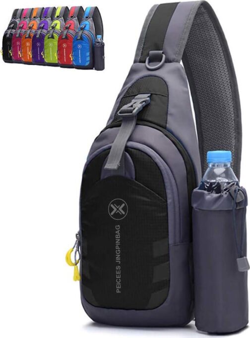 Peicees Chest Crossbody Sling Backpack Bag Travel Bike Gym Daypack for Women Men