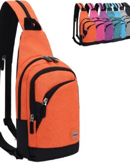 Peicees Small Sling Bag for Women Mens Convertible Crossbody Backpack Shoulder Chest Daypack with Zipper Strap for Hiking