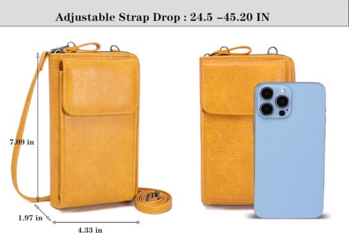 Phone purse,Small Crossbody Bags for Women, Cellphone Crossbody Bag,PU Leather Wallet Purse with Credit Card Slot - Image 6