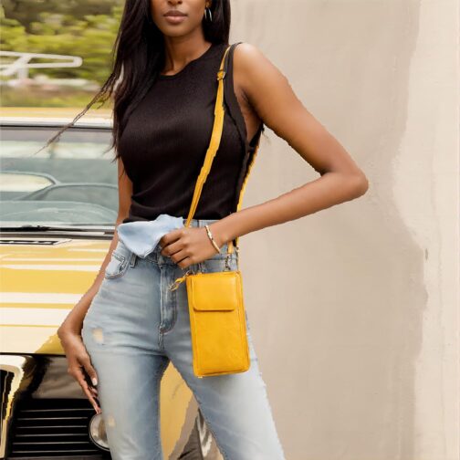 Phone purse,Small Crossbody Bags for Women, Cellphone Crossbody Bag,PU Leather Wallet Purse with Credit Card Slot - Image 7