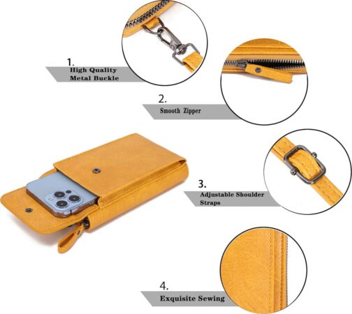 Phone purse,Small Crossbody Bags for Women, Cellphone Crossbody Bag,PU Leather Wallet Purse with Credit Card Slot - Image 4