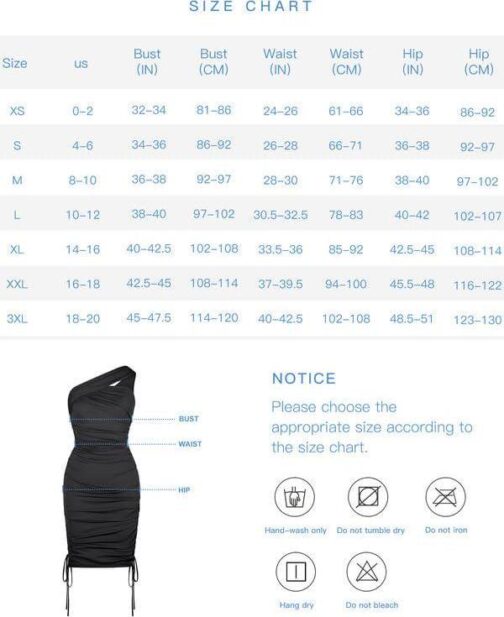 Popilush The Shapewear Dress BlueTag Collection - One Shoulder Ruched Dress with Drawstring Summer Dress - Image 7