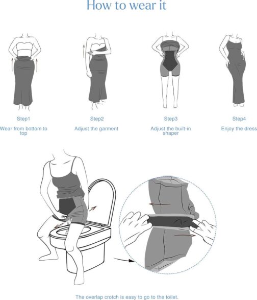 Popilush The Shapewear Dress BlueTag Collection - Maxi Tube Dress Spaghetti Strap Dress Summer Cooling - Image 6