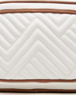 Quilted Crossbody Bags Purse for Women Small Vegan Leather Shoulder Handbags Purses with Two Straps,One Wide and One Narrow