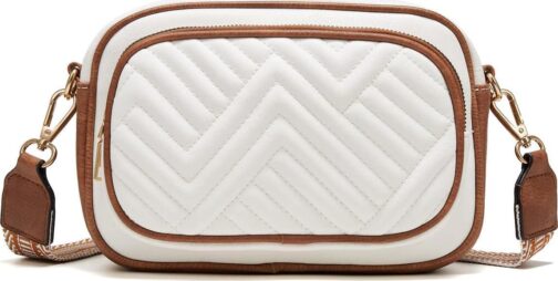 Quilted Crossbody Bags Purse for Women Small Vegan Leather Shoulder Handbags Purses with Two Straps,One Wide and One Narrow - Image 2