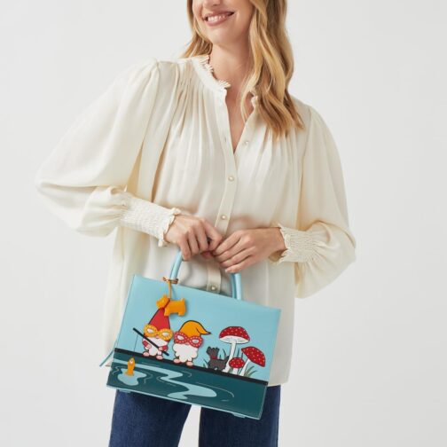RADLEY London Anniversary Gnomes Remastered Medium Zipper Satchel Bag for Women - Leather Crossbody Bag, Ideal Medium Purse - Image 5