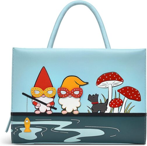 RADLEY London Anniversary Gnomes Remastered Medium Zipper Satchel Bag for Women - Leather Crossbody Bag, Ideal Medium Purse
