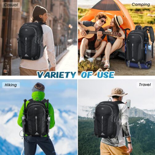 RAINSMORE Hiking Backpack 40L Lightweight Packable Camping Backpack Waterproof Travel Daypack Men Women Hiking Daypack - Image 8