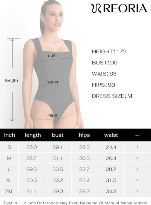 REORIA Women's Square Neck Body suit Sleeveless Sexy Mesh Ruched Bodysuits Tank Tops 2024 Spring/Summer Designer Collection - Image 6