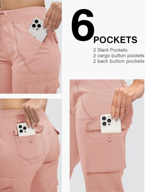 Rdruko Women's Cargo Capris Hiking Lightweight Quick Dry Summer Outdoor Casual Travel Pants with Pockets - Image 6