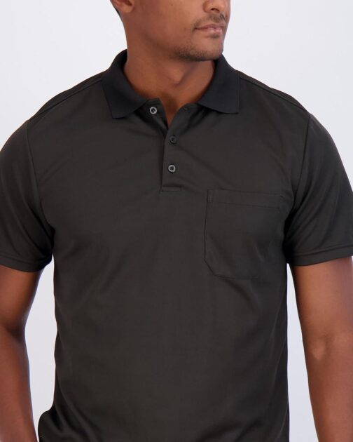 Real Essentials 3 Pack: Mens Short Sleeve Dry-Fit Collared Polo Shirt with Pocket - Active Casual (Available Big and Tall) - Image 3
