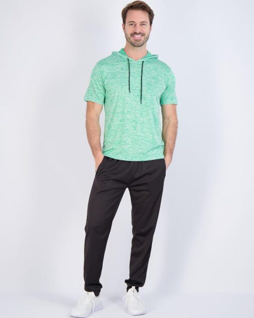 Real Essentials 3 Pack: Men's Dry Fit Short Sleeve Active Athletic Hoodie Pullover Sweatshirt (Available in Big and Tall) - Image 5