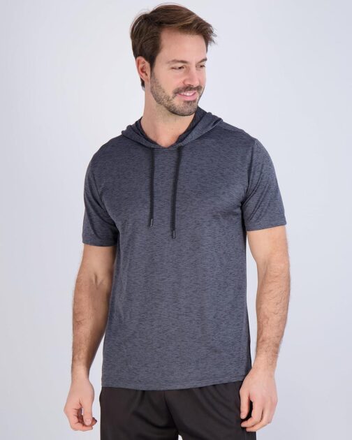 Real Essentials 3 Pack: Men's Dry Fit Short Sleeve Active Athletic Hoodie Pullover Sweatshirt (Available in Big and Tall) - Image 2