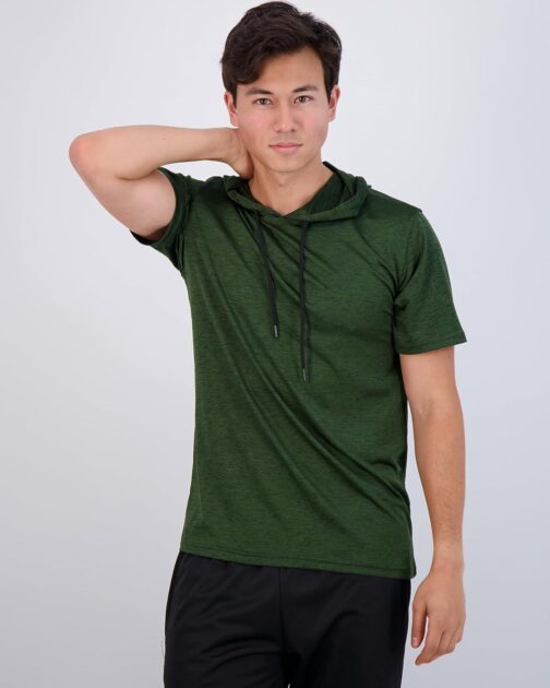 Real Essentials 3 Pack: Men's Dry Fit Short Sleeve Active Athletic Hoodie Pullover Sweatshirt (Available in Big and Tall) - Image 2