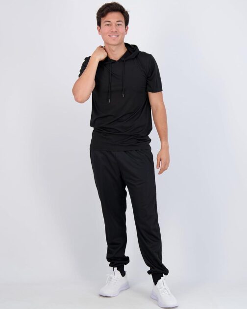 Real Essentials 3 Pack: Men's Dry Fit Short Sleeve Active Athletic Hoodie Pullover Sweatshirt (Available in Big and Tall) - Image 5
