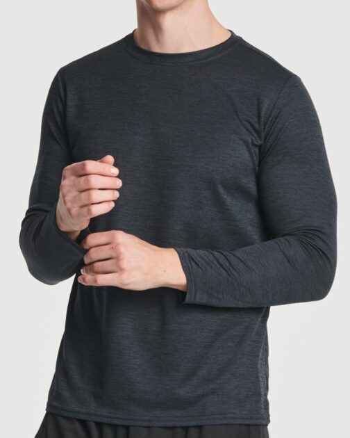 Real Essentials 3 and 5 Pack: Men's Mesh Quick Dry Athletic Long Sleeve T-Shirt UPF SPF UV Sun (Available in Big and Tall) - Image 4