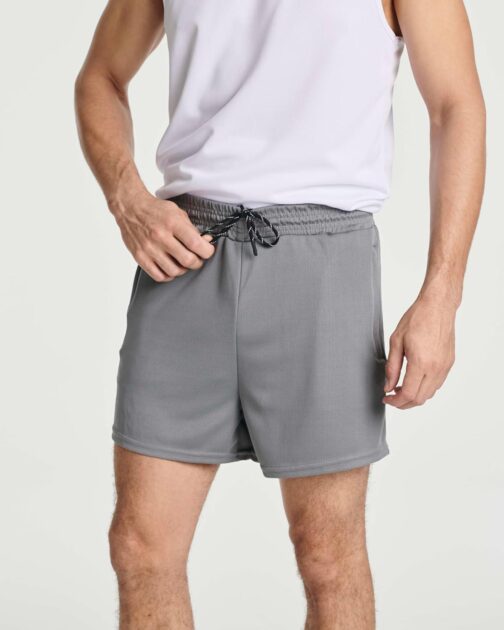 Real Essentials 4 Pack: Men's 3  Inch Mesh Running Shorts with Zipper Pockets - Quick Dry Gym Athletic - Image 2