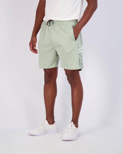 Real Essentials 4 Pack: Men's 7  Athletic Running Quick Dry Mesh Shorts with Zipper Pockets (Available in Big and Tall) - Image 3