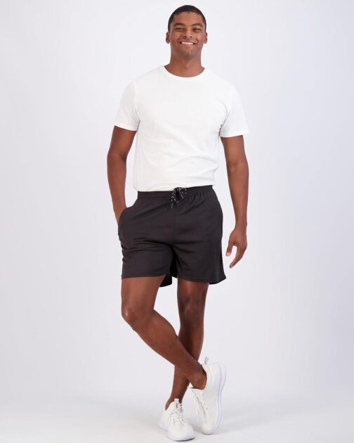 Real Essentials 4 Pack: Men's 5  Mesh Quick-Dry Running Shorts with Zipper Pockets and Drawstring (Available in Big and Tall) - Image 5