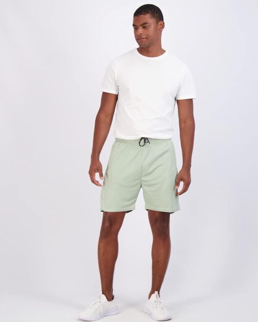 Real Essentials 4 Pack: Men's 7  Athletic Running Quick Dry Mesh Shorts with Zipper Pockets (Available in Big and Tall) - Image 5