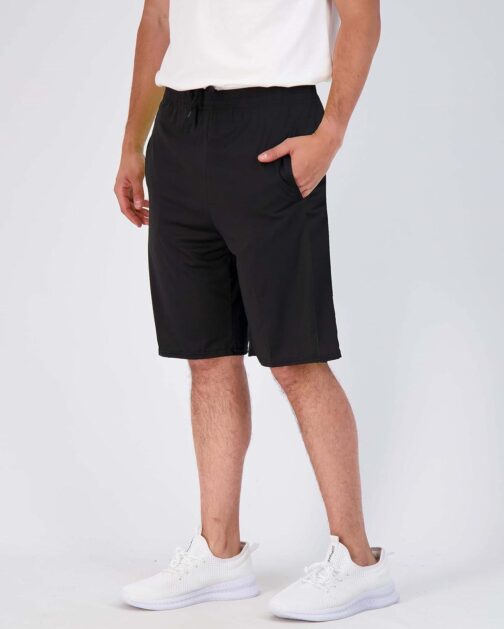 Real Essentials 5 Pack: Men's Dry-Fit Sweat Resistant Active Athletic Performance Shorts - Image 2