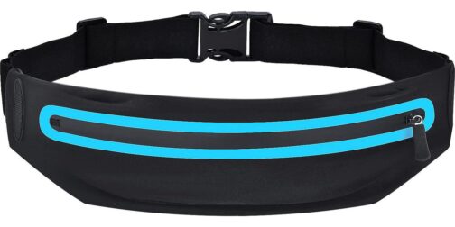 Running Belt Fanny Pack, Running Waist Pack for Women and Men USA Patented Hands-Free Reflective Runner Pouch Belt Fitness Workout Bag No-Bounce Adjustable Sport Travel Fanny Pack Cell Phone Holder