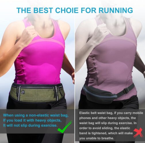 Running Belt Fanny Packs for women and men,Belt Bag for Hiking Cycling Workout,Reflective Fanny Packs for Men Runners Belt Compatible with iPhone13,12 pro,Travelling Money Phone Holder for Running - Image 5