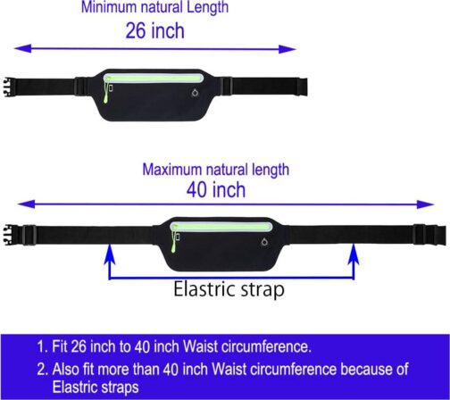 Running Belt,Slim Running Fanny Pack Waterproof Runner Workout Exercise Phone Waist Pack Belt Pouch Bags for Women Men iphone Gym - Image 3