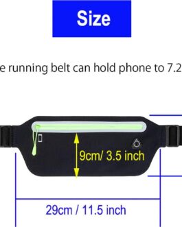 Running Belt,Slim Running Fanny Pack Waterproof Runner Workout Exercise Phone Waist Pack Belt Pouch Bags for Women Men iphone Gym