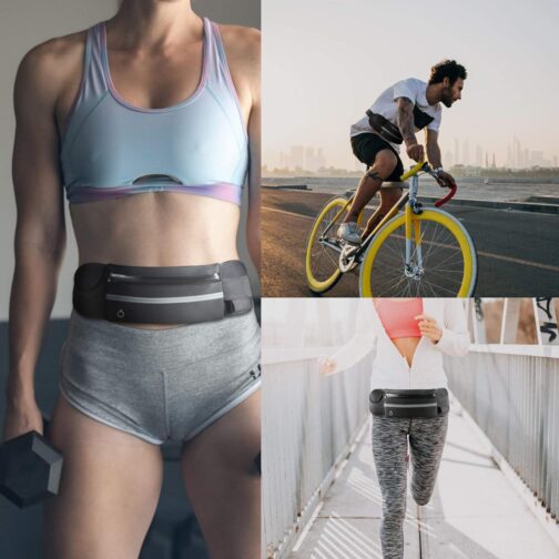 Running Belt [Waist] [Pack]s,[Workout] Fanny [Pack],Ultra Light Bounce Free [Waist] Pouch Fitness Belt Sport for Women Men,Adjustable Waistband Bag for All Kinds of Phone (Black) - Image 7