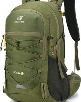SKYSPER Hiking Backpack for Men Women, 35L Travel Backpack Waterproof Camping Backpack Outdoor Lightweight Daypack
