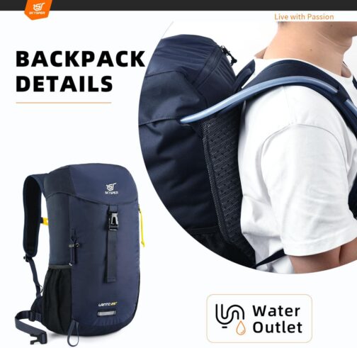 SKYSPER Hiking Backpack Small, 25L Lightweight Travel Daypack Breathable Backpacking Backpacks for Men Women - Image 5