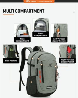 SKYSPER Hiking Backpack 30L Lightweight Travel Backpack Hiking Day Pack for Men Women(Grey)