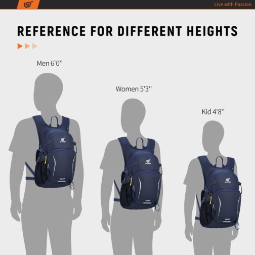SKYSPER Hiking Backpack - 20L Small Backpacks Ergonomical Daypack, Breathable Day Pack, Backpacking for Men Women - Image 6
