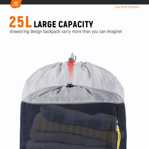 SKYSPER Hiking Backpack Small, 25L Lightweight Travel Daypack Breathable Backpacking Backpacks for Men Women - Image 3
