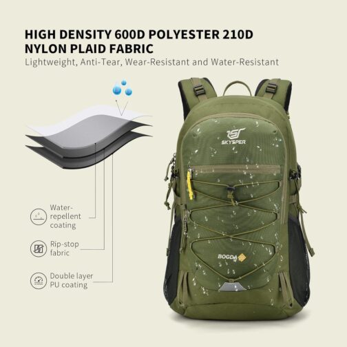 SKYSPER Hiking Backpack for Men Women, 35L Travel Backpack Waterproof Camping Backpack Outdoor Lightweight Daypack - Image 2