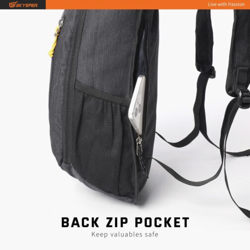 SKYSPER Small Daypack 10L Hiking Backpack Packable Lightweight Travel Day Pack for Women Men(Black) - Image 7