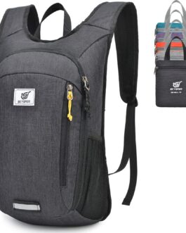 SKYSPER Small Daypack 10L Hiking Backpack Packable Lightweight Travel Day Pack for Women Men(Black)