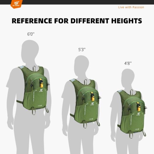 SKYSPER Small Hiking Backpack - 15L Travel Daypack Lightweight Bag Water Resistant Hiking Backpacks for Women Men - Image 5