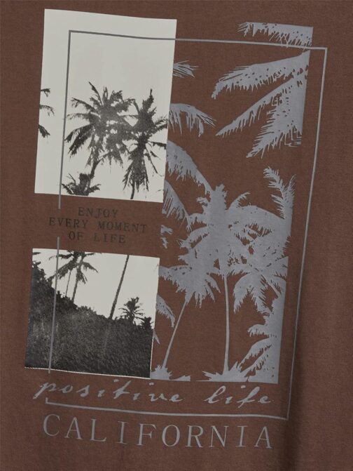 SOLY HUX Men's Graphic Tees Letter Print Short Sleeve T Shirts Summer Casual Tee Top Chocolate Brown Graphic S - Image 3